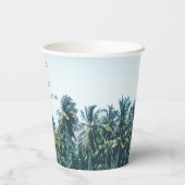 トロピカルパームズ&ビーチ目的地の結婚式 紙コップ (裏面)