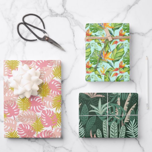 トロピカルパームズ ラッピングペーパーシート (正面)