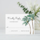 トロピカルパームズ |水色結婚の 出欠カード (スタンド正面)
