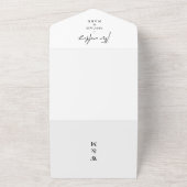 トロピカルパームツリーことわざ結婚I Do オールインワン招待状 (外側)