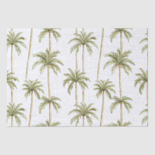 トロピカルパームツリーのウェディング 薄葉紙 (正面)