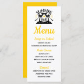 トロピカルパームツリーイエロービーチサマー結婚ズ メニュー (正面/裏面)