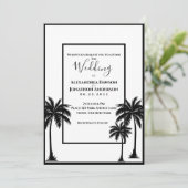トロピカルパームツリーエレガントウェディング 招待状 (スタンド正面)
