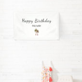 トロピカルパームツリーエレガントビーチ誕生日パーティー 横断幕 (インサイチュ)