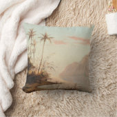 トロピカルパームツリーエレガントヴィンテージ クッション (ブランケット)