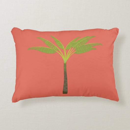 トロピカルパームツリーカスタムカラーサマービーチ アクセントクッション (正面)