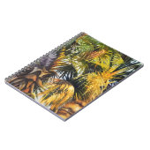 トロピカルパームツリーカラフルオリジナル絵画ズ ノートブック (左側)