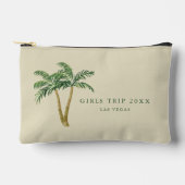 トロピカルパームツリーガールズトリップカスタムモダン アクセサリーポーチ (正面)