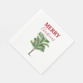 トロピカルパームツリークリスマスツリー スタンダードランチョンナプキン (角)