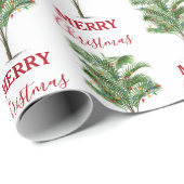 トロピカルパームツリークリスマスツリー ラッピングペーパー (ロールコーナー)