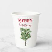 トロピカルパームツリークリスマスツリー 紙コップ (正面)