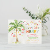 トロピカルパームツリークリスマスパーティー 招待状 (スタンド正面)
