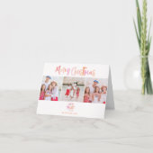 トロピカルパームツリークリスマス3つ折り写真 シーズンカード (正面)