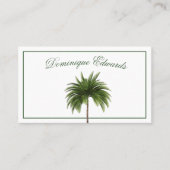 トロピカルパームツリーグスタイリッシュリーンプロフェッショナル 名刺 (正面)