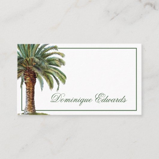 トロピカルパームツリーグリーンシックプロフェッショナル 名刺 (正面)