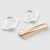 トロピカルパームツリーグリーンビーチ結婚式プログラム ハンドファン (組立なし)