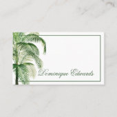 トロピカルパームツリーグリーンプロフェッショナルシック 名刺 (正面)