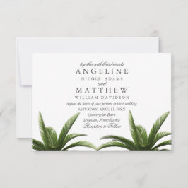 トロピカルパームツリーグ結婚リーズカード 招待状