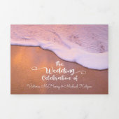 トロピカルパームツリーサンセット 三つ折り招待状 (カバー)