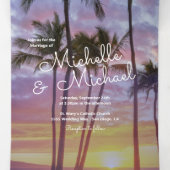 トロピカルパームツリーサンセット 三つ折り招待状 (内部中)