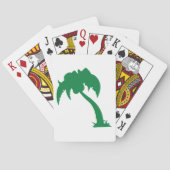 トロピカルパームツリーシルエットグリーンアイランドビーチ トランプ (裏面)