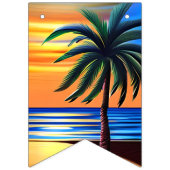 トロピカルパームツリーシルエットパーティー バンティングフラッグ (第3の旗)