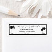 トロピカルパームツリーシルエット差出人住所 ラベル (インサイチュ)