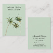 トロピカルパームツリージュエリーイヤリングディスプレイカード 名刺 (正面/裏面)