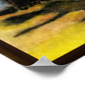 トロピカルパームツリーズとビーチスケッチ ポスター (角)