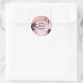 トロピカルパームツリーズアンドライツピンクビーチイビーチ ラウンドシール (バッグ)