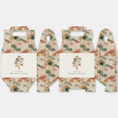 トロピカルパームツリーズウォーターカラーパステルボホ結婚ズ フェイバーボックス (見開き)