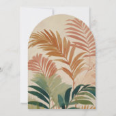 トロピカルパームツリーズウォーターカラーパステルボホ結婚ズ 招待状 (裏面)