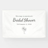 トロピカルパームツリーズエレガントブライダルシャワー 横断幕 (横)