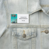 トロピカルパームツリーズカリフォルニアレトロビブ 名札 (インサイチュ)