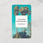 トロピカルパームツリーズカリフォルニアレトロ 名刺 (正面)