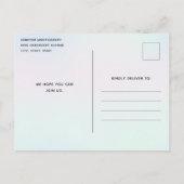 トロピカルパームツリーズカリフォルニア誕生日招待状 インビテーションポストカード (裏面)