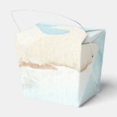 トロピカルパームツリーズサンドビーチ目的地の結婚式 フェイバーボックス (裏面サイド)