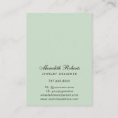 トロピカルパームツリーズジュエリーネックレスディスプレイカード 名刺 (裏面)