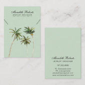 トロピカルパームツリーズジュエリーネックレスディスプレイカード 名刺 (正面/裏面)