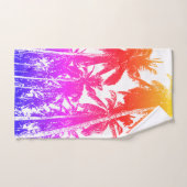 トロピカルパームツリーズデザイン。カラフル卒業。 バスタオルセット (ハンドタオル)