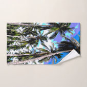 トロピカルパームツリーズデザイン。 バスタオルセット (ハンドタオル)