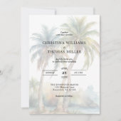 トロピカルパームツリーズデスティネーションウェディング招待状 招待状 (正面)