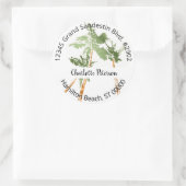 トロピカルパームツリーズハンドレタ差出人住所C ラウンドシール (バッグ)