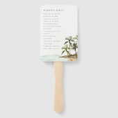 トロピカルパームツリーズビーチサンド結婚式 プログラム ハンドファン (裏面)