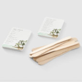 トロピカルパームツリーズビーチサンド結婚式 プログラム ハンドファン (組立なし)