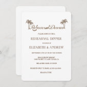 トロピカルパームツリーズビーチリハーサルディナー 招待状 (正面/裏面)