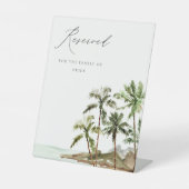 トロピカルパームツリーズビーチ結婚サンド予約 台座サイン (正面)