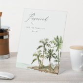 トロピカルパームツリーズビーチ結婚サンド予約 台座サイン (インサイチュ)