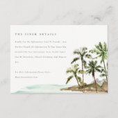 トロピカルパームツリーズビーチ結婚サンド詳細 エンクロージャーカード (正面)