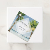 トロピカルパームツリーズビーチ結婚式プレゼント フェイバータグ (インサイチュ)